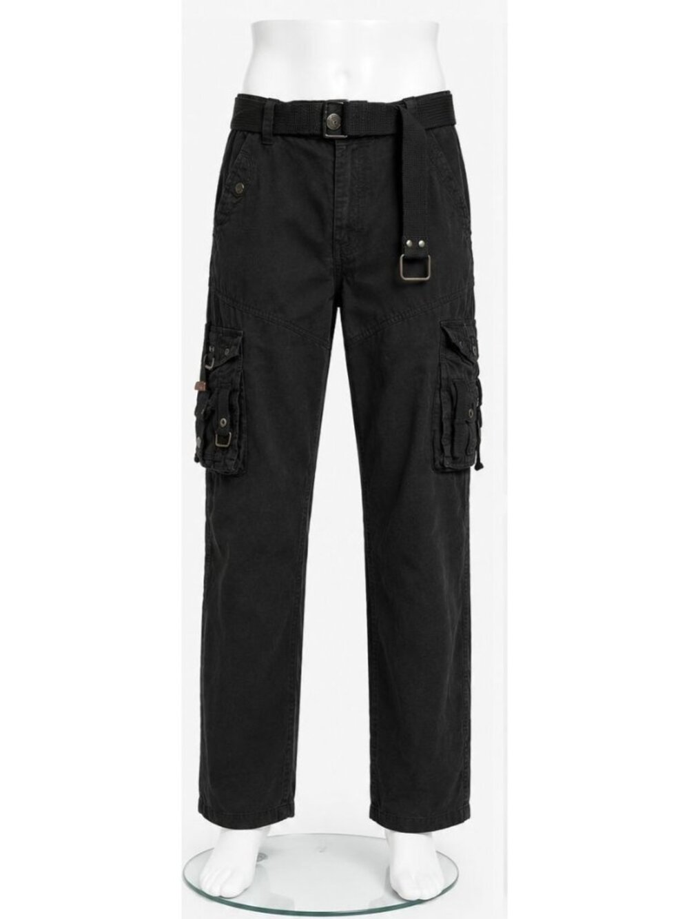 Ethanol Cargo Pants Men's 38 Black Utility Cargo Y2K Grunge Skater Retro